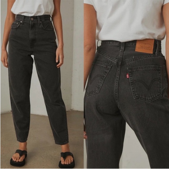 Levi's High Loose Taper Jeans Women’s Size 34 Lose Control Black - Picture 11 of 16